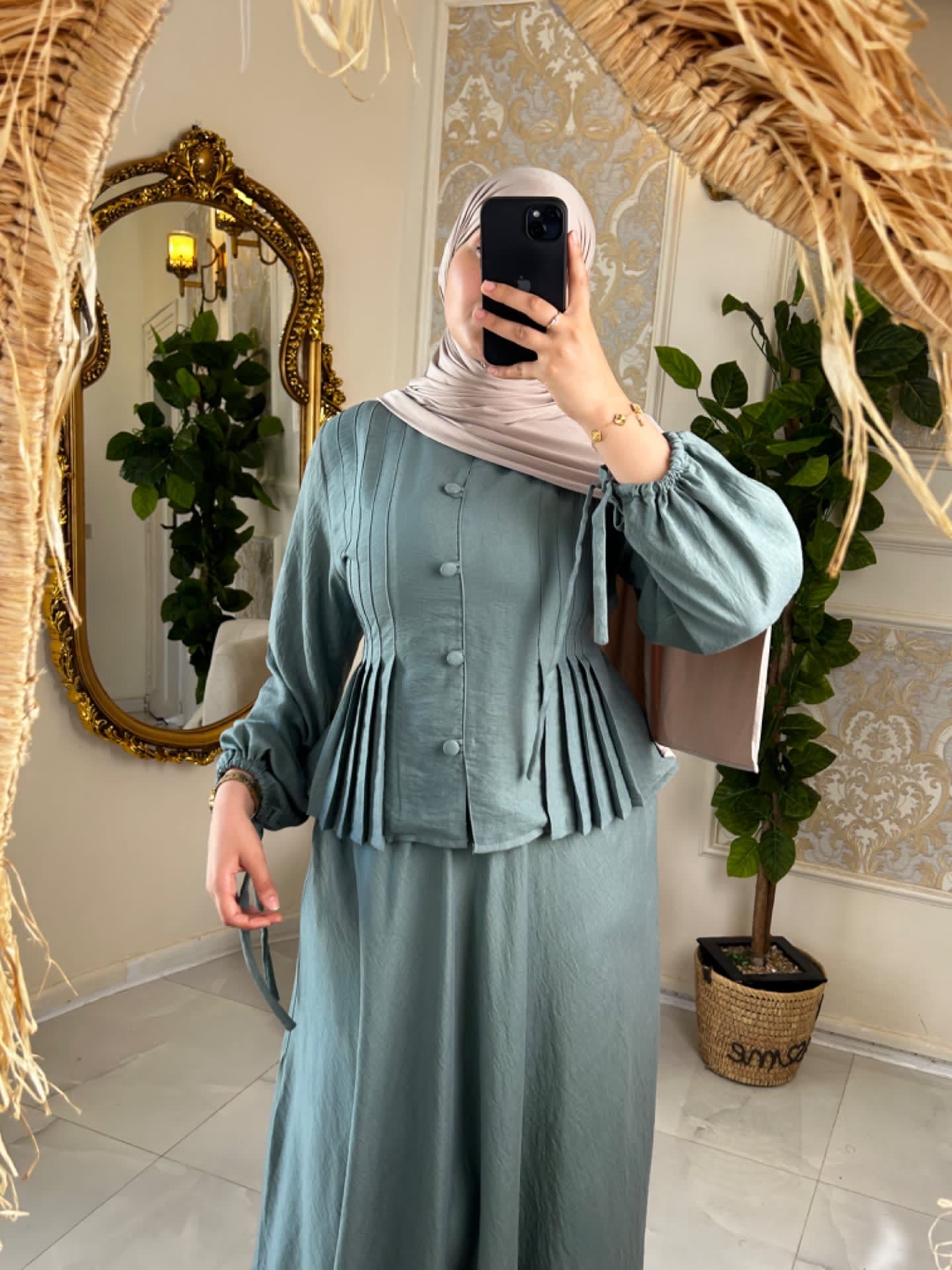 Ensemble Rosa bleu turquoise 